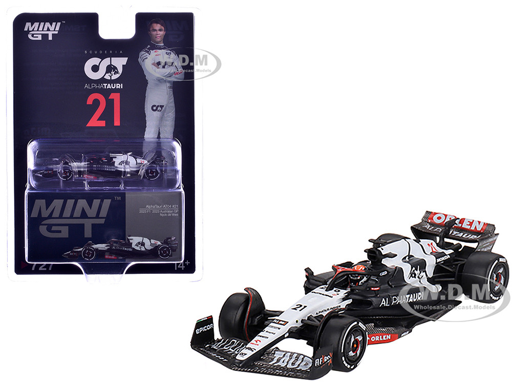 2023 Mini AlphaTauri AT04 #21 Nyck de Vries Formula One F1 "Australian GP" ( ) Limited Edition GT 1:64 model Mini GT TSM
