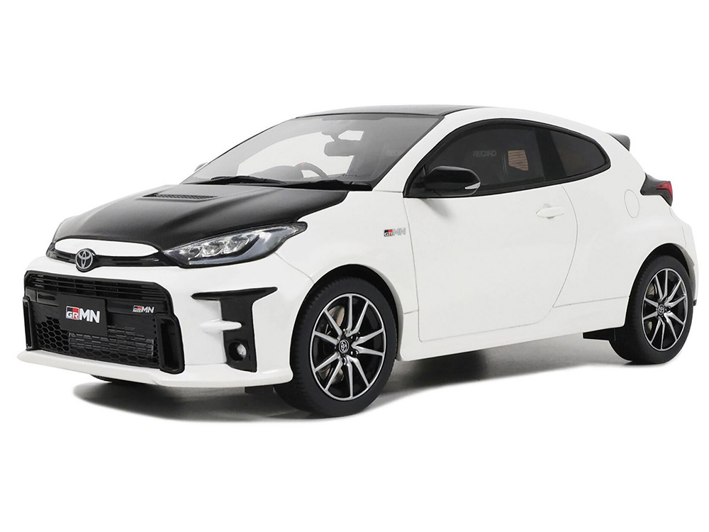 2022 Toyota GRMN Yaris RHD (Right Hand Drive) Platinum White Pearl with Black Hood and Top Limited Edition to 999 pieces Worldwide 1/18 Model Car by O
