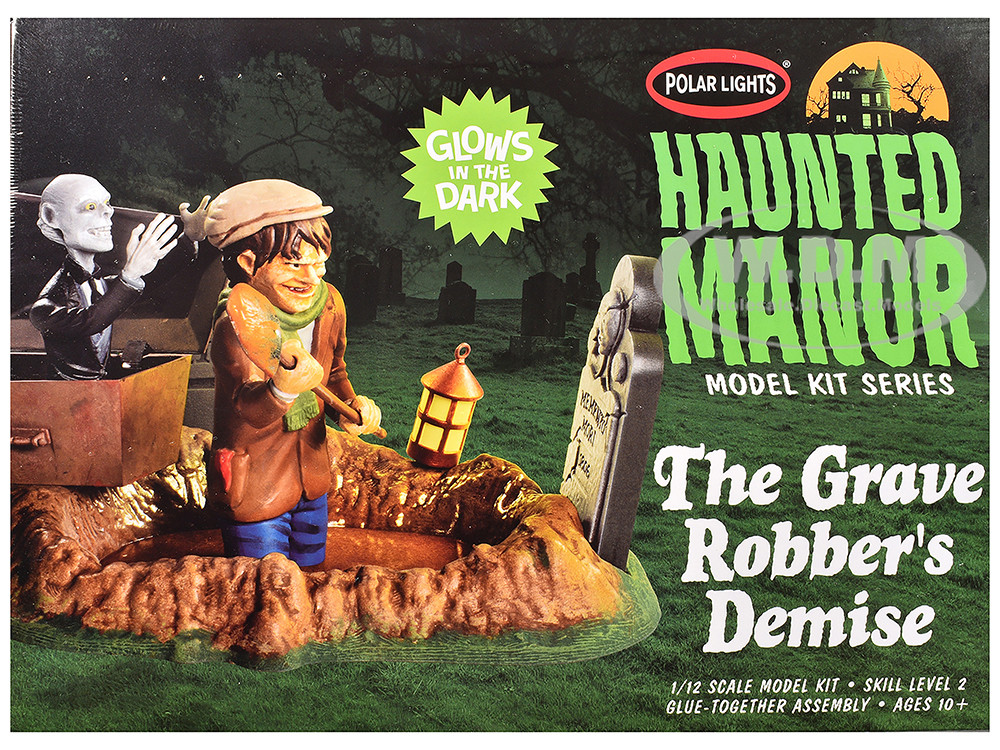 Skill 2 Model Kit Haunted Manor "The Grave Robber's Demise" Diorama Set 1/12 Scale Model by Polar Lights