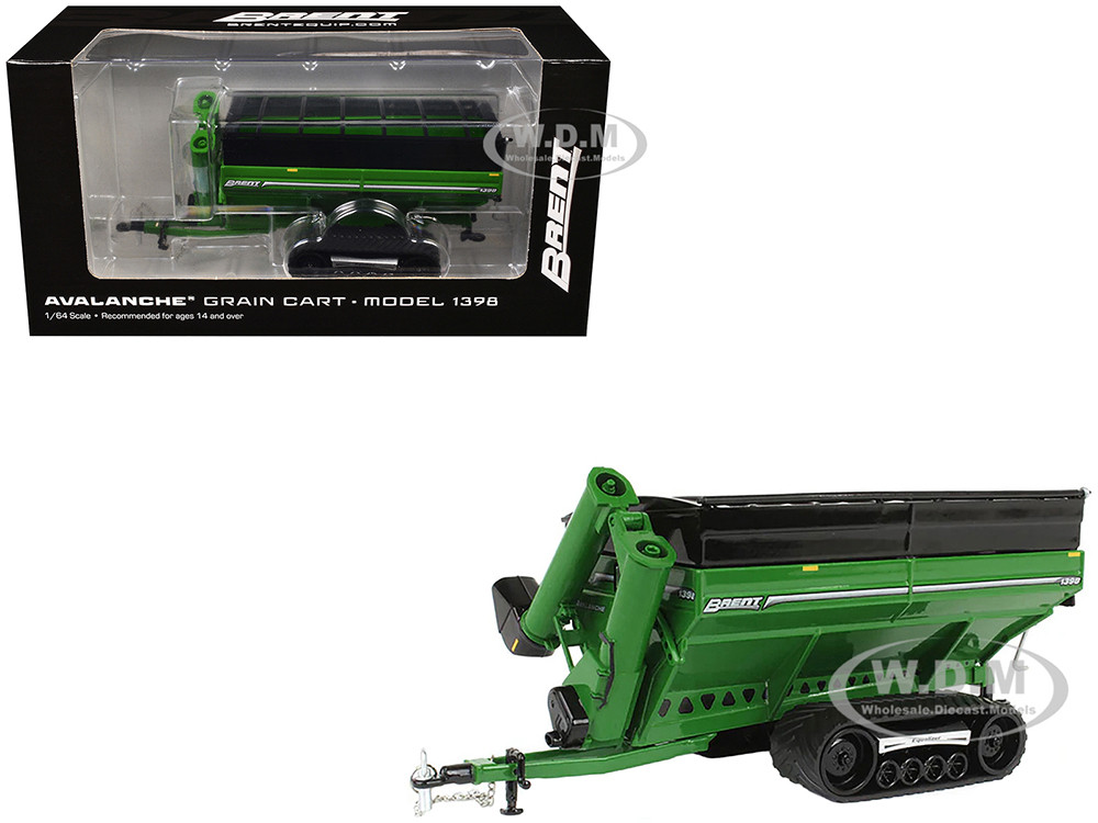 Brent 1398 Avalanche Grain Cart with Equalizer Tracks Green 1/64 Diecast Model by SpecCast
