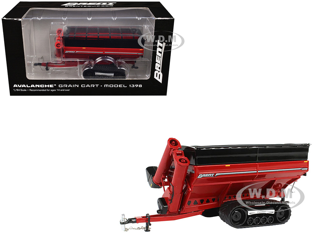 Brent 1398 Avalanche Grain Cart with Equalizer Tracks Red 1/64 Diecast Model by SpecCast