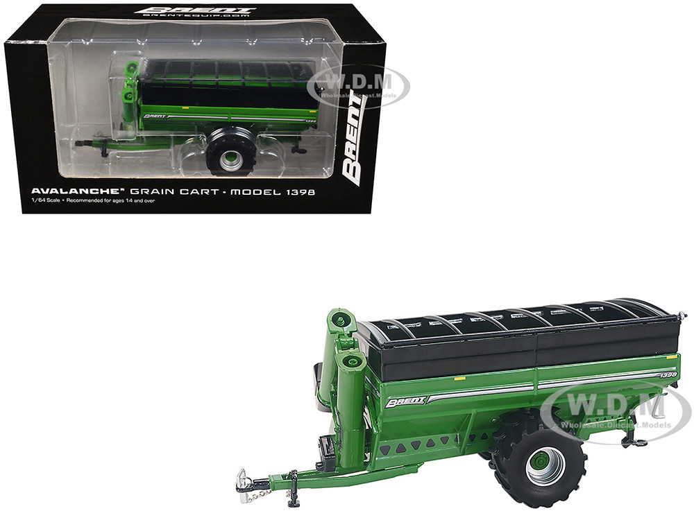 Brent 1398 Avalanche Grain Cart with Flotation Tires Green 1/64 Diecast Model by SpecCast