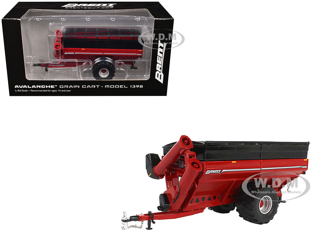 Brent 1398 Avalanche Grain Cart with Flotation Tires Red 1/64 Diecast Model by SpecCast