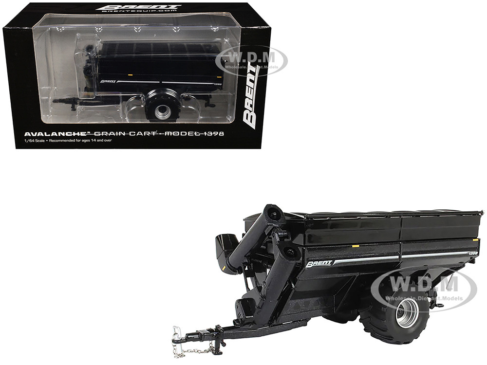 Brent 1398 Avalanche Grain Cart with Flotation Tires Black Metallic 1/64 Diecast Model by SpecCast