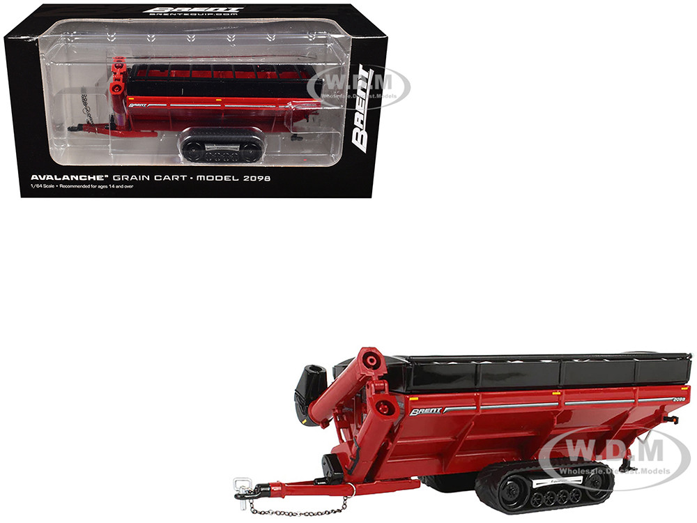 Brent 2098 Avalanche Grain Cart with Equalizer Tracks Red 1/64 Diecast Model by SpecCast