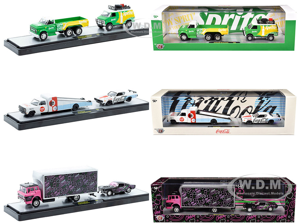 Auto Haulers "Soda" Set of 3 pieces Release 38 Limited Edition to 8000 pieces Worldwide 1/64 Diecast Models by M2 Machines
