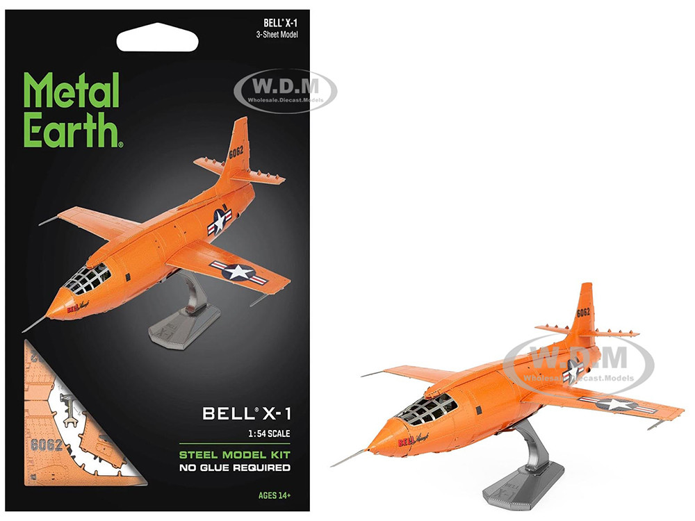 Metal Earth Model Kit Bell X-1 Aircraft "United States Air Force" (Moderate Difficulty) Steel Model by Metal Earth