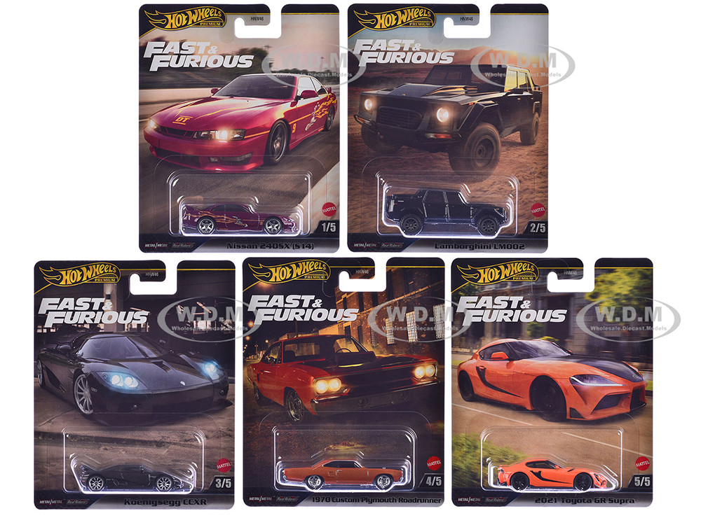 "Fast & Furious" 2025 5 piece Set L Model Cars by Hot Wheels