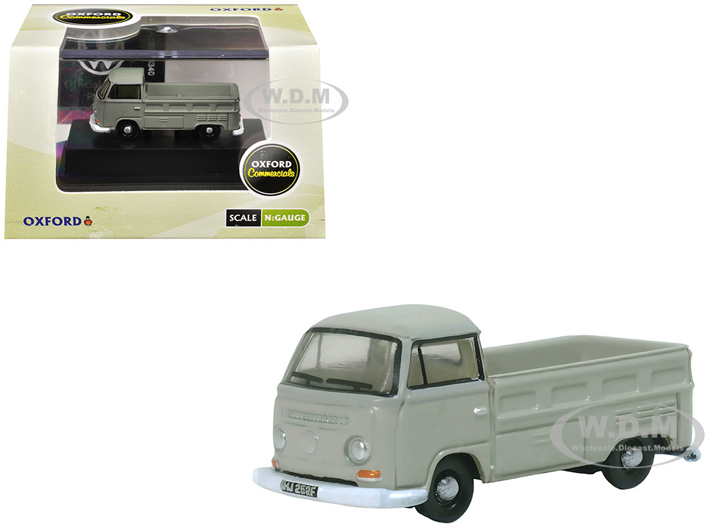 Oxford Diecast Volkswagen T2 Pickup Truck Light Gray 1/148 (N) Scale Diecast Model Car by Oxford Diecast