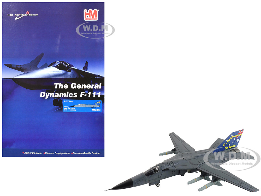 General Dynamics F-111C Pig Aircraft "A8-131, F-111 Operations 30th Anniversary" (2003) Royal Australian Air Force "Air Power Series" 1/72 Diecast Mod