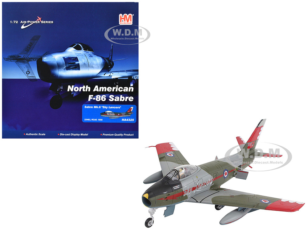 Canadair Sabre Mk.6 Fighter Aircraft "Sky Lancers" (1956) Royal Canadian Air Force "Air Power Series" 1/72 Diecast Model by Hobby Master
