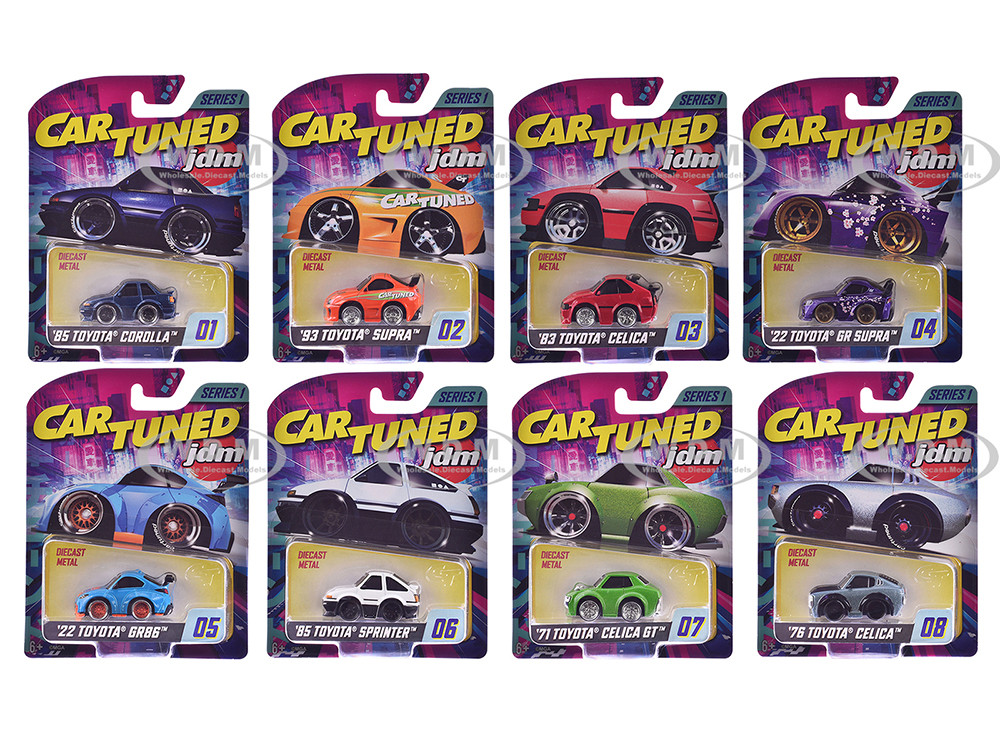 JDM Tuners Series 1 Set of 8 Pieces Diecast Model Cars by CarTuned