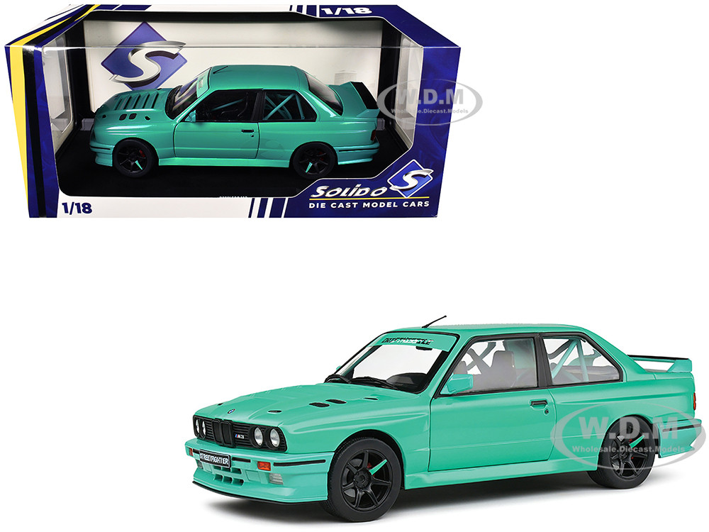 1990 BMW E30 M3 Custom "Drift Missile" Blue 1/18 Diecast Model Car by Solido