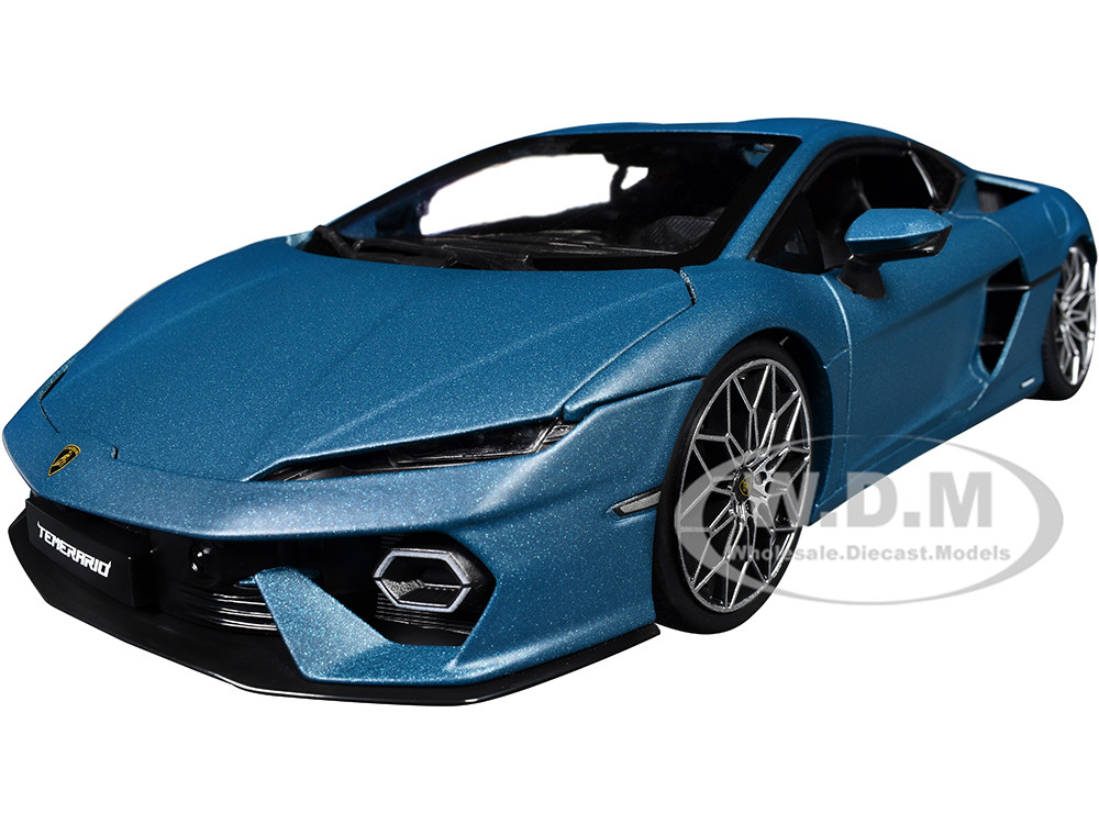 Lamborghini Temerario Matt Blue Metallic 1/18 Diecast Model Car by Bburago