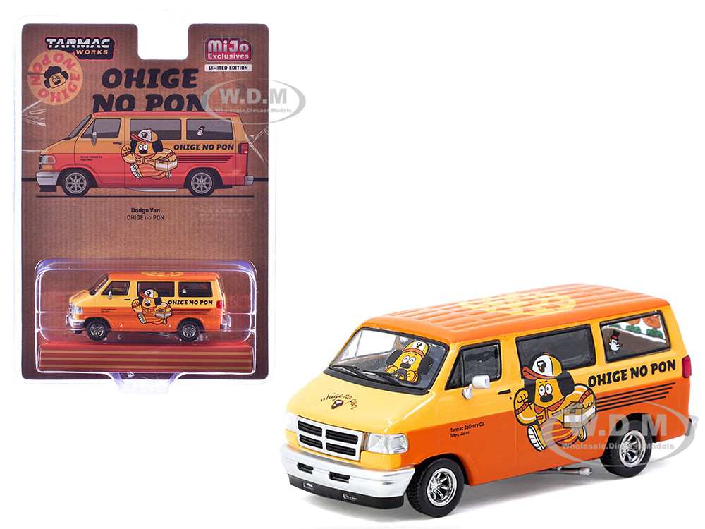 Dodge Van "Ohige no Pon" Two-Tone "Global64" Series Orange 1:64 model Tarmac Works