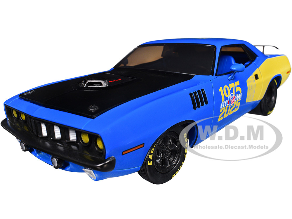 1971 Plymouth Hemi Cuda "VP Racing 50 Years" Sides Limited Edition to 8650 pieces Worldwide Blue 1:24 model M2 Machines