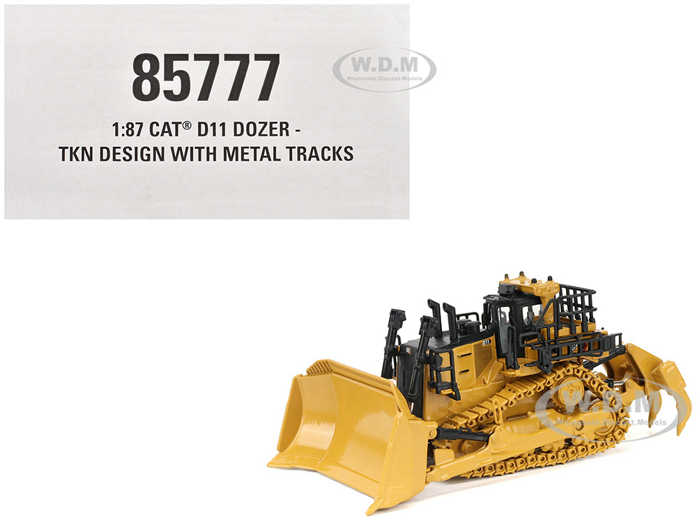 CAT Caterpillar D11 Track Type Dozer TKN Design Yellow "High Line" Series 1/87 (HO) Diecast Model by Diecast Masters