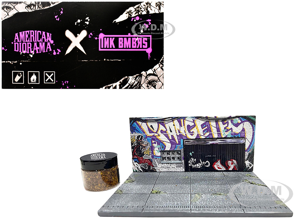 American Diorama 1:64 "American Diorama X INK BMBRS - LA Graffiti" Street Art Diorama for 1/64 Scale Models by American Diorama