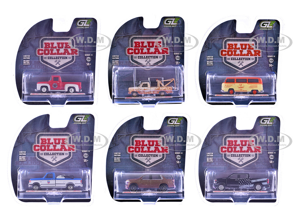 "Blue Collar Collection" Series 14 Set of 6 pieces 1/64 Diecast Model Cars by Greenlight