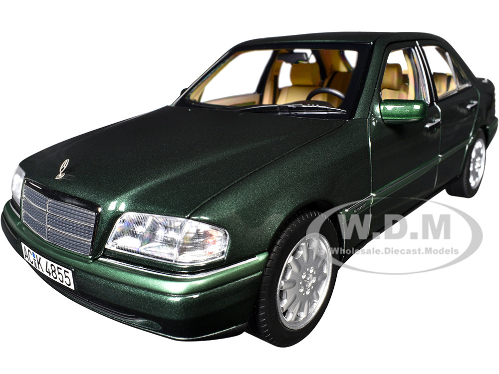 1993 Mercedes-Benz C-Class Malachite Green Metallic 1/18 Diecast Model Car by Norev
