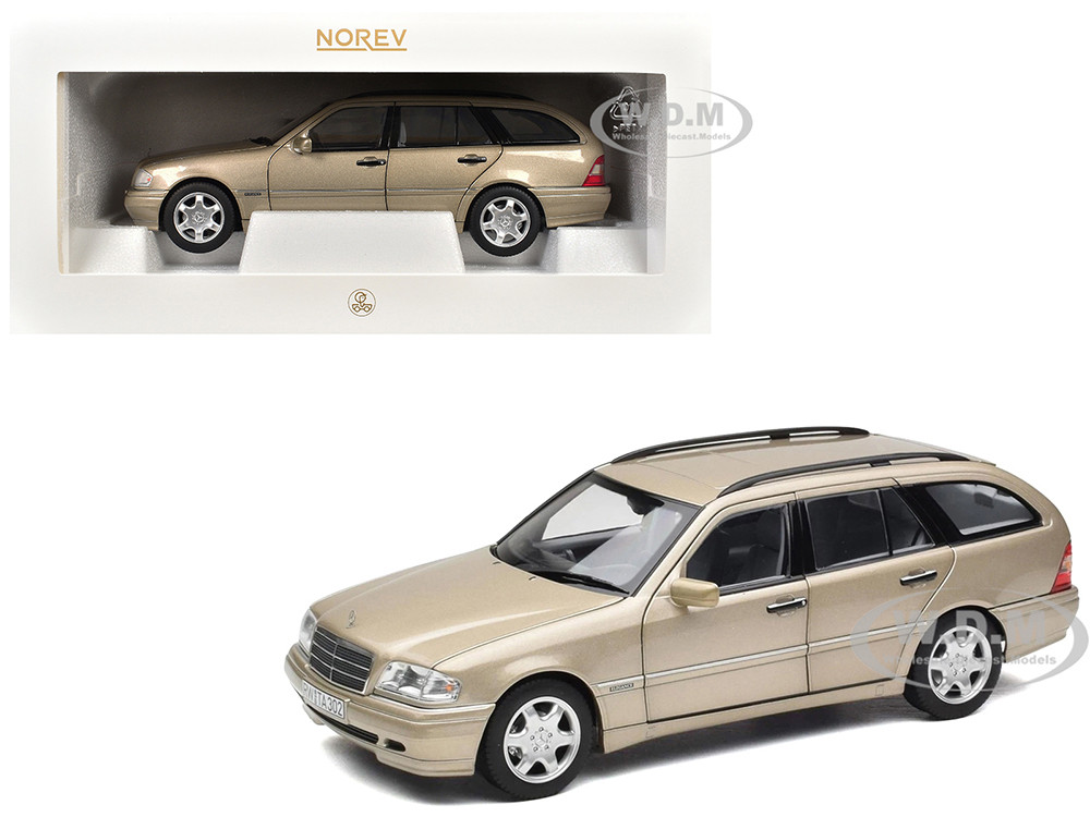 1997 Mercedes-Benz C-Class T-Model Smoke Silver Metallic 1/18 Diecast Model Car by Norev
