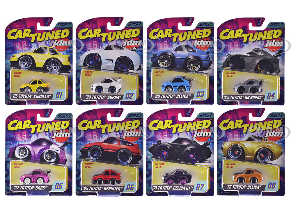 JDM Tuners Series 2 Set of 8 Pieces Diecast Model Cars by CarTuned