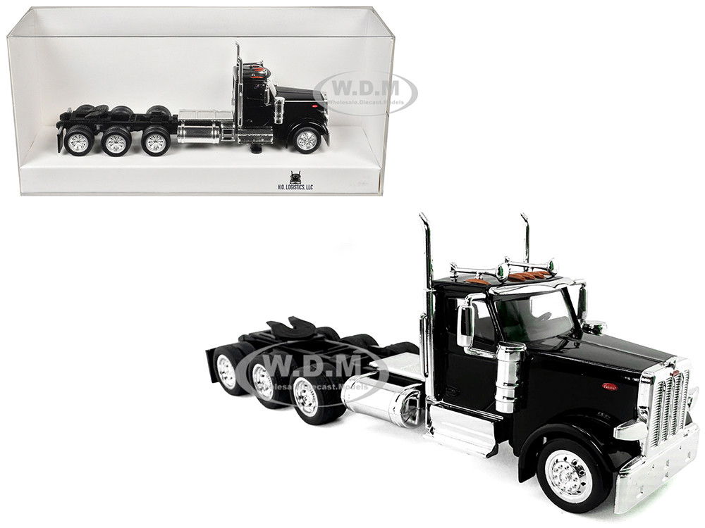 Ho Logistics Replicas 1:87 Peterbilt 589 3-Axel Day Cab Black 1/87 (HO) Plastic Model Car by HO Logistics