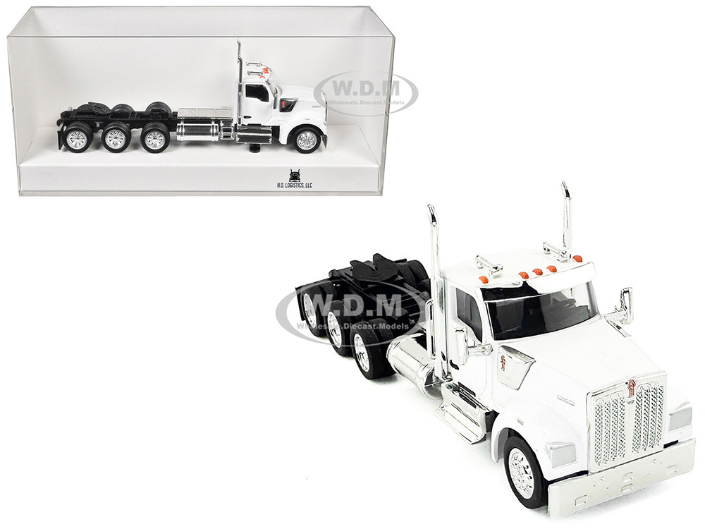 Kenworth W990 3-Axel Day Cab (HO) Plastic HO Logistics White 1:87 model HO Logistics Replicas