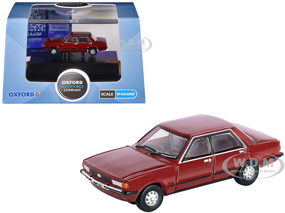 Oxford Diecast Ford Cortina MKV RHD (Right Hand Drive) Cardinal Red 1/148 (N) Scale Diecast Model Car by Oxford Diecast