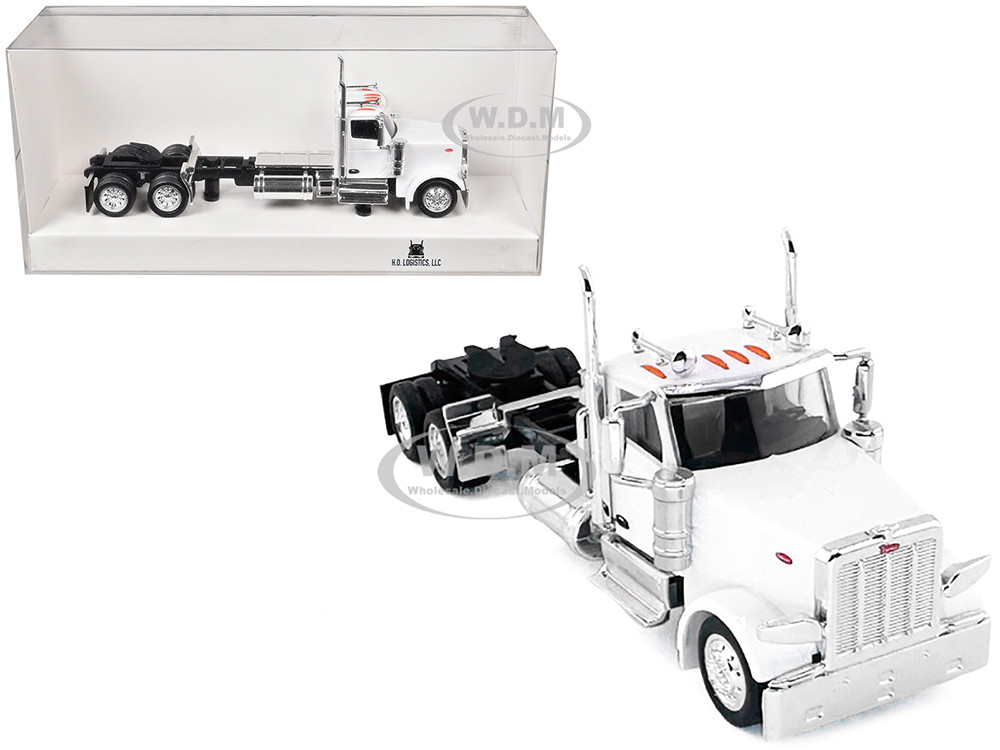 Ho Logistics Replicas 1:87 Peterbilt 589 2-Axel Day Cab White 1/87 (HO) Plastic Model Car by HO Logistics