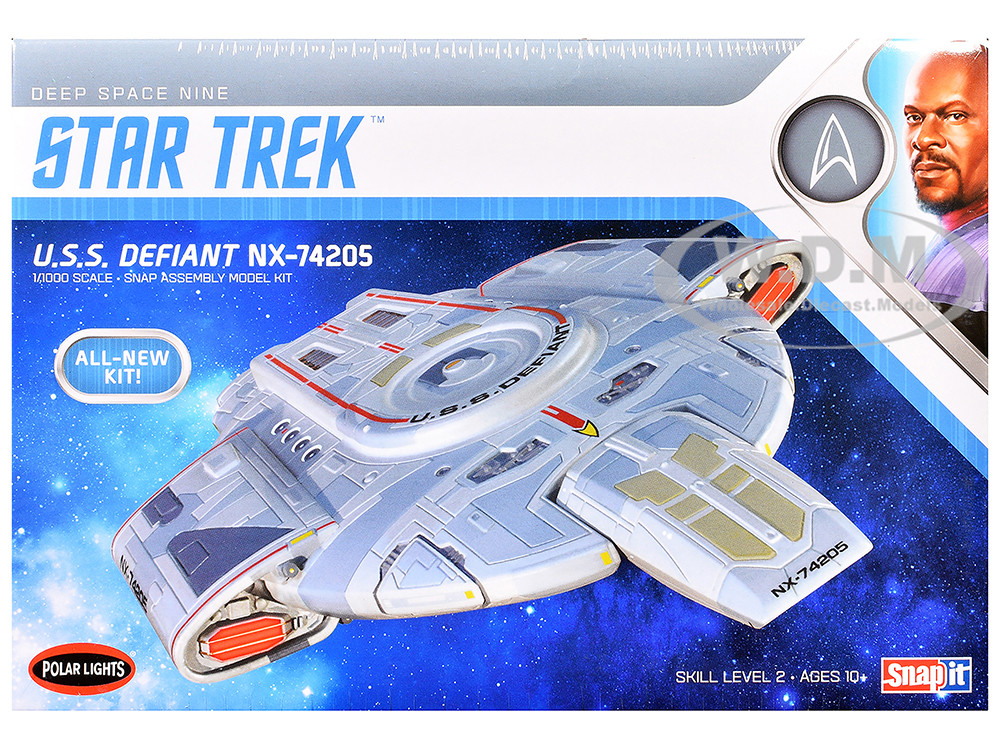 Polar Lights Skill 2 Snap Model Kit USS Defiant NX-74205 Starship "Star Trek: Deep Space Nine" (1993-1999) TV Series 1/1000 Scale Model by Polar Lights