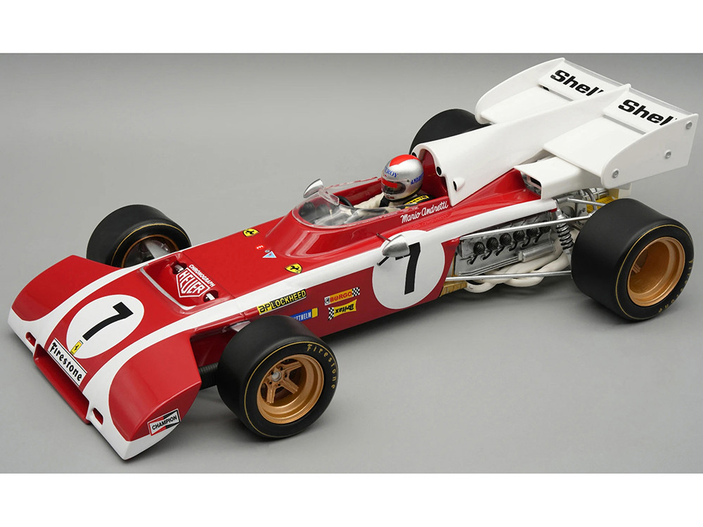 Tecnomodel 1:18 Ferrari 312 B2 #7 Mario Andretti Formula One F1 "South African GP" (1972) "Mythos Series" with Driver Figure and Display Case Limited Edition to 60 pi
