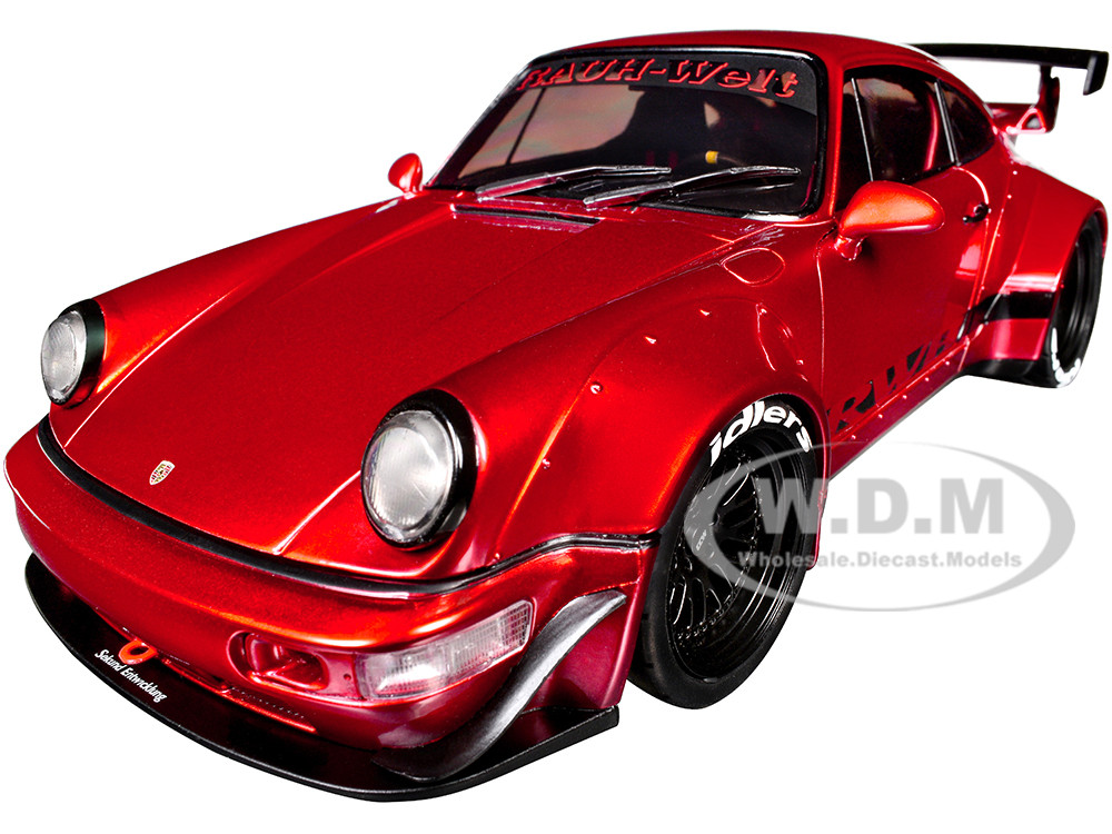 RWB Body Kit Red Metallic with Black Stripes "Pink Slips" Series 1/18 Diecast Model Car by Jada