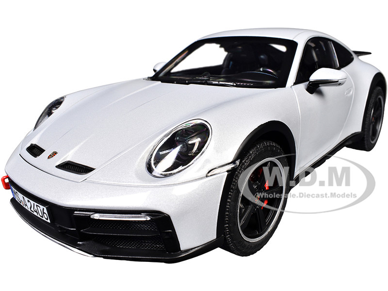 2023 Porsche 911 Dakar Ice Gray Metallic 1/18 Diecast Model Car by