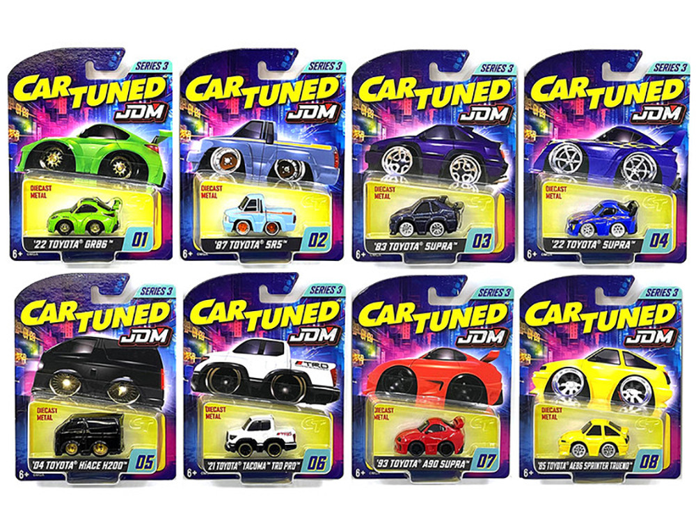 JDM Tuners Series 3 Set of 8 Pieces Diecast Model Cars by CarTuned