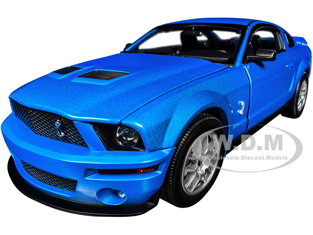 2007 Ford Shelby GT500 Windveil Blue Metallic "Shelby Collectibles" Series 1/18 Diecast Model Car by ACME
