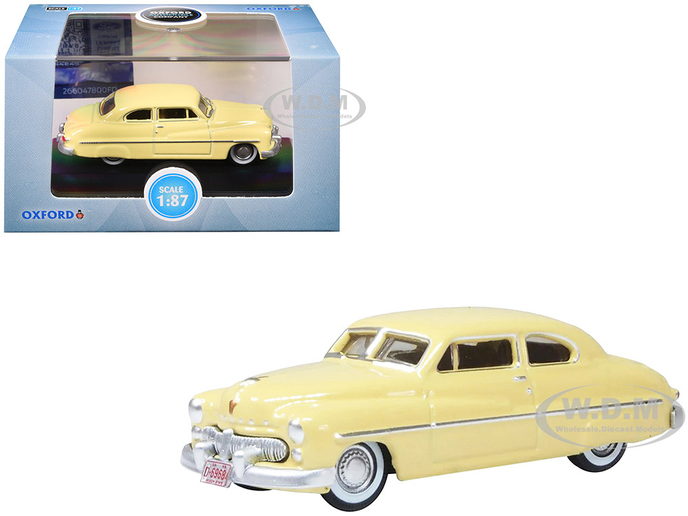 Oxford Diecast 1:87 1949 Mercury 8 Coupe Calabash Yellow 1/87 (HO) Scale Diecast Model Car by Oxford Diecast