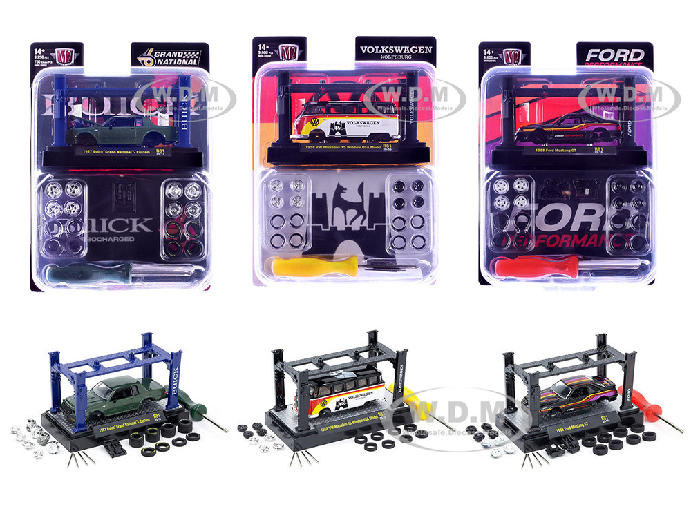 Model Kit 3 piece Car Set Release 81 Limited Edition to 9600 pieces Worldwide 1/64 Diecast Model Cars by M2 Machines