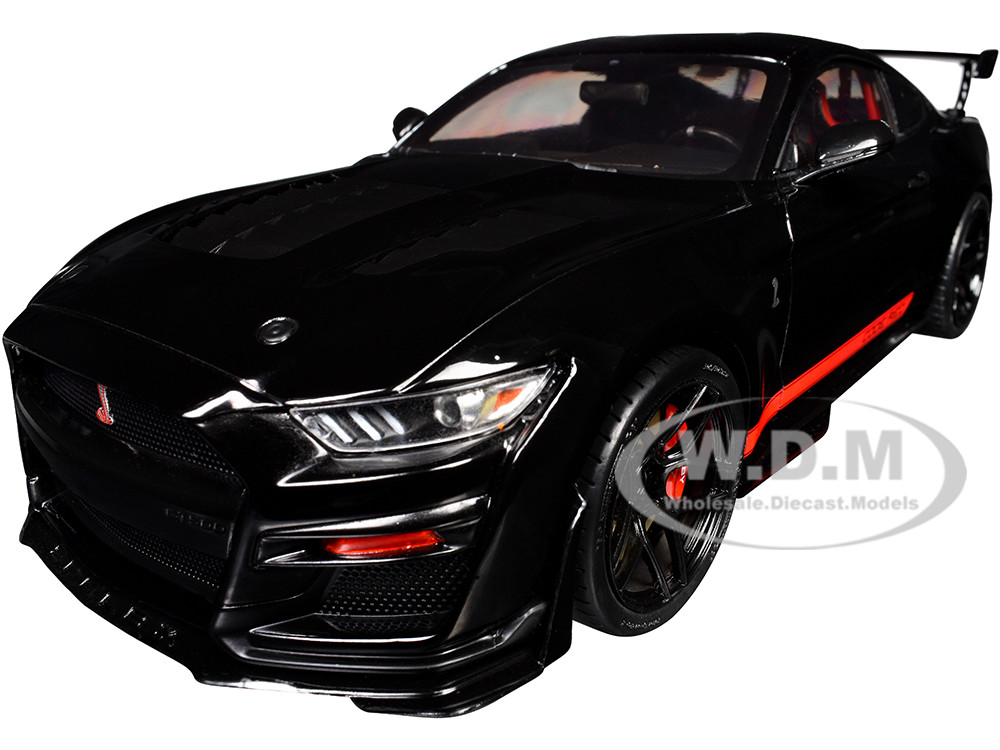 Shelby GT500 "Code Red" Black with Red Stripes "Pink Slips" Series 1/18 Diecast Model Car by Jada