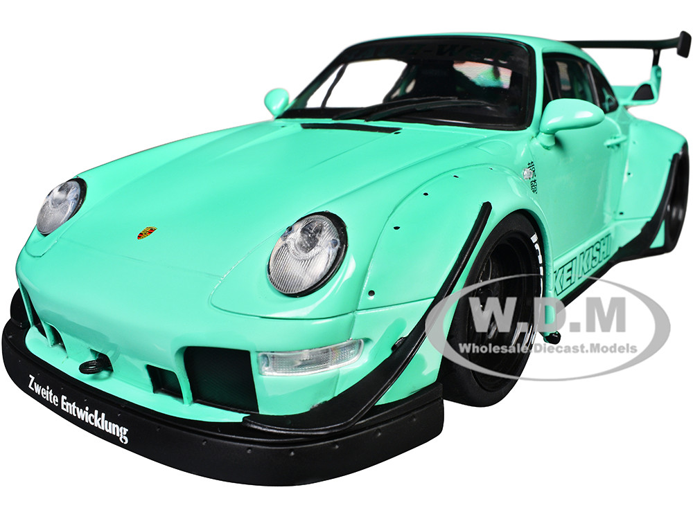 RWB Body Kit "Kei Kishi" Light Blue "Pink Slips" Series 1/18 Diecast Model Car by Jada