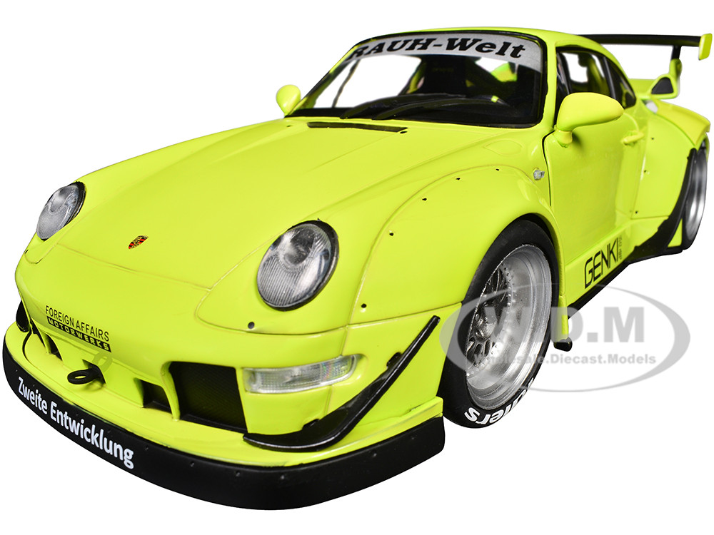 RWB Body Kit "Genki" Lime Green "Pink Slips" Series 1/18 Diecast Model Car by Jada