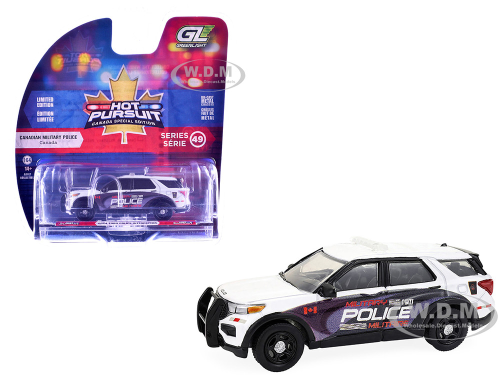 2024 Ford Police Interceptor Utility Canada Military Police White with Graphics Hot Pursuit Canada Special Edition Series 164 Diecast Model Car 2024 Ford Police Interceptor Utility Canada Military Police White with Graphics Hot Pursuit Canada Special Edition Series 164 Diecast Model Car