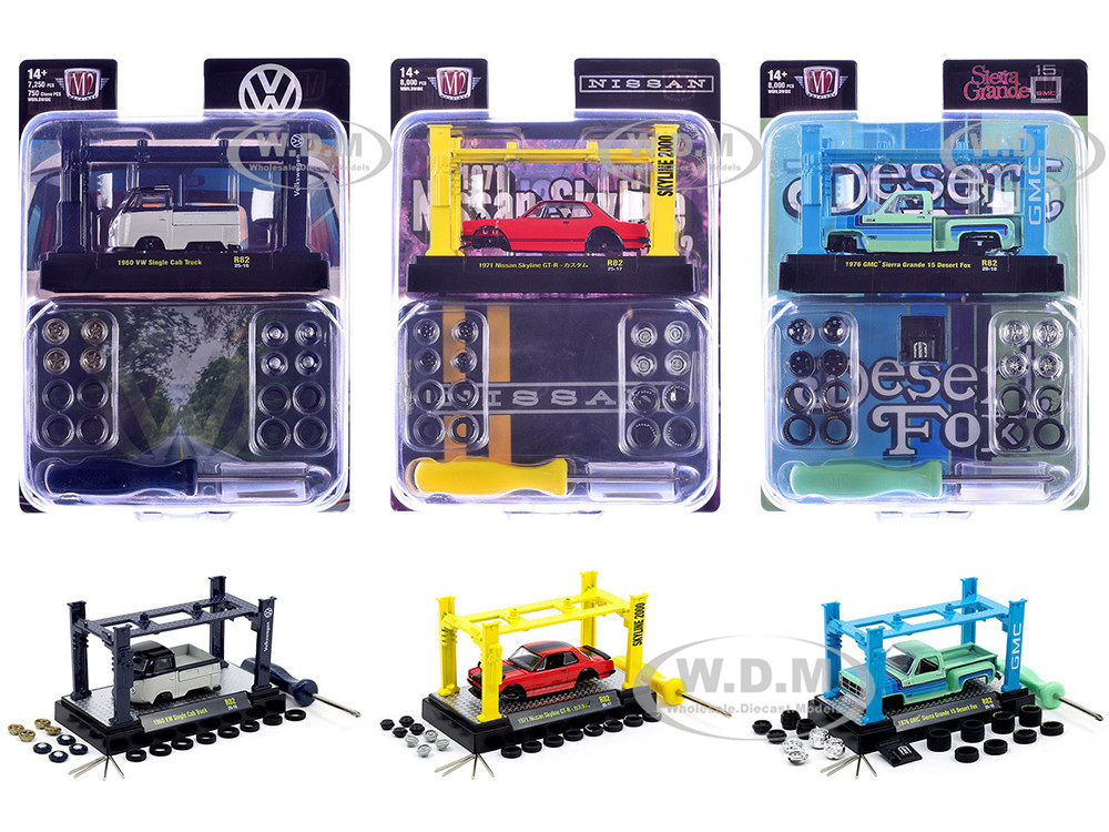 Model Kit 3 piece Car Set Release 82 Limited Edition to 8000 pieces Worldwide 1/64 Diecast Model Cars by M2 Machines