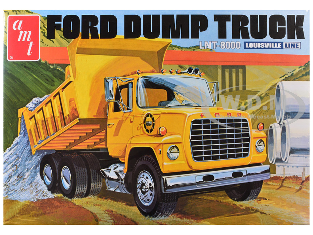 Skill 3 Model Kit Ford LNT-8000 Louisville Line Dump Truck 1/25 Scale Model by AMT