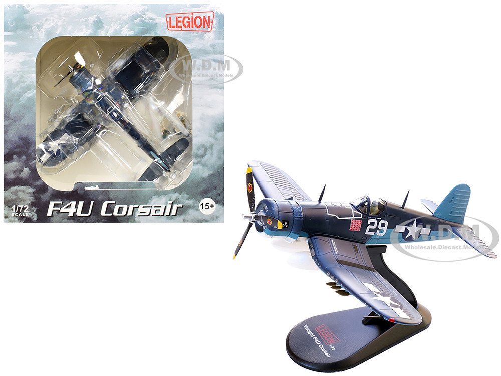 Vought F4U-1A Corsair Fighter Aircraft "Ace Ira Kepford, VF-17 Jolly Rogers, Bougainville, Solomon Islands" (1944) United States Navy 1/72 Diecast Mod