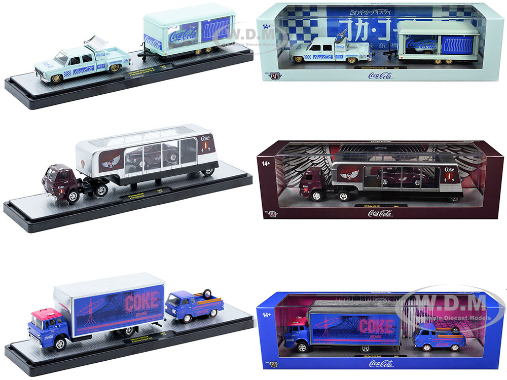 Auto Haulers "Coca-Cola" Set of 3 pieces Release 42 Limited Edition to 8200 pieces Worldwide 1/64 Diecast Models by M2 Machines
