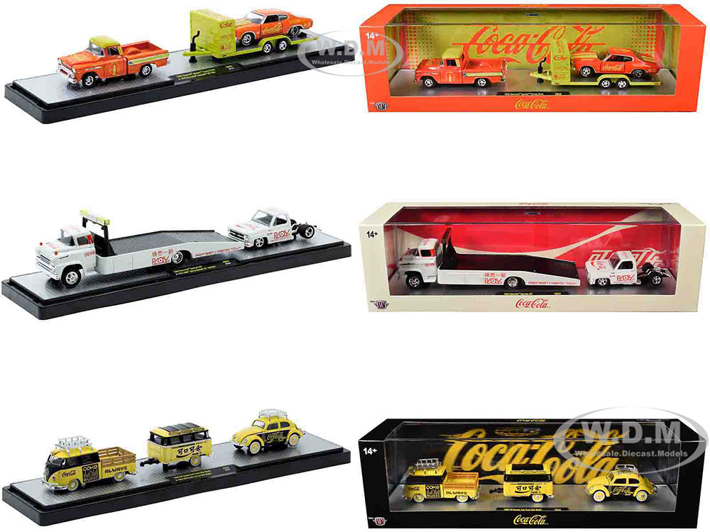 Auto Haulers "Coca-Cola" Set of 3 pieces Release 43 Limited Edition to 6200 pieces Worldwide 1/64 Diecast Models by M2 Machines