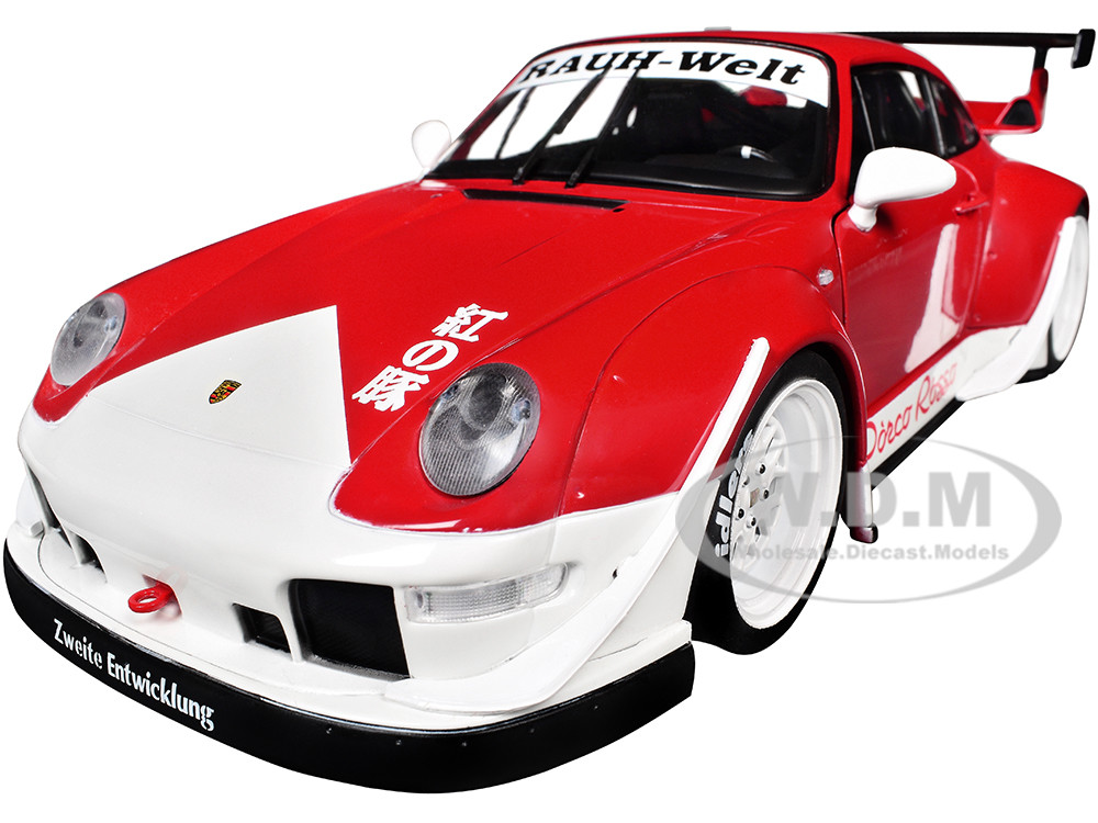 2020 RWB Bodykit "Porco Rosso" Red and White 1/18 Diecast Model Car by Solido