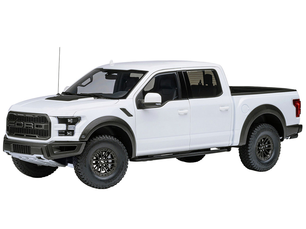 2019 Ford F-150 Raptor Pickup Truck Oxford White 1/18 Model Car by Autoart