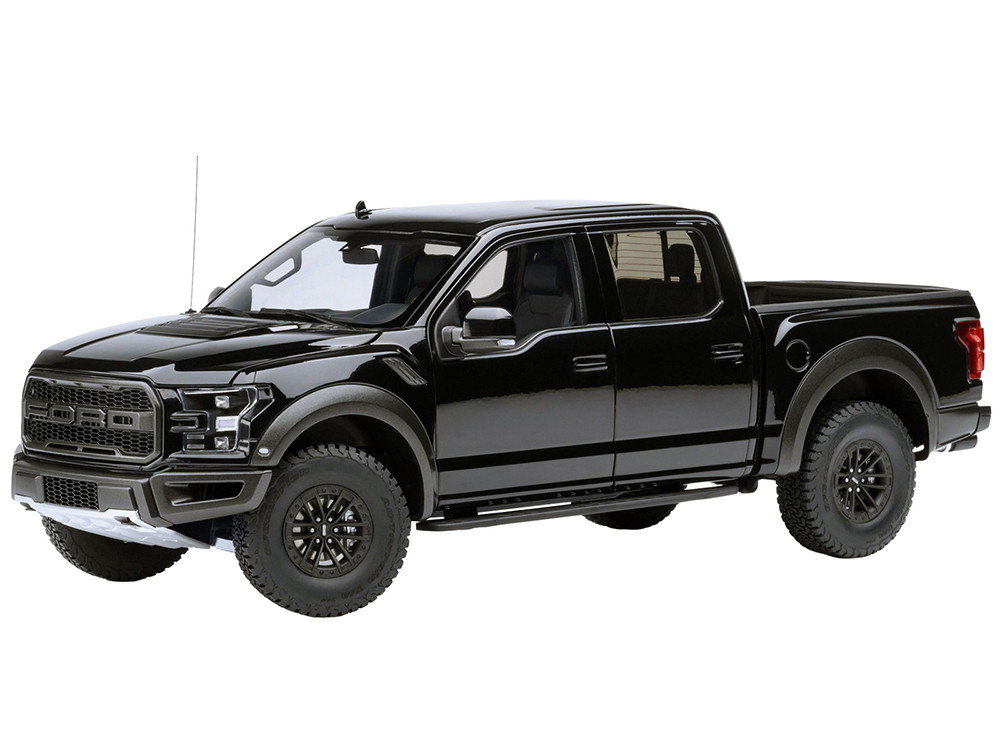 2019 Ford F-150 Raptor Pickup Truck Agate Black 1/18 Model Car by Autoart